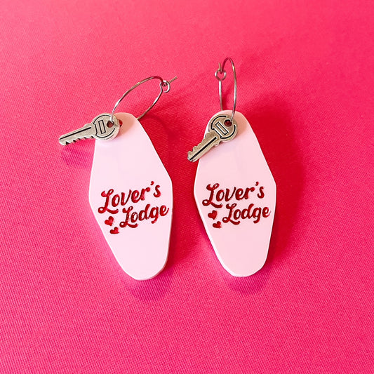 Lover's Lodge Dangle Earrings | Motel Keychain
