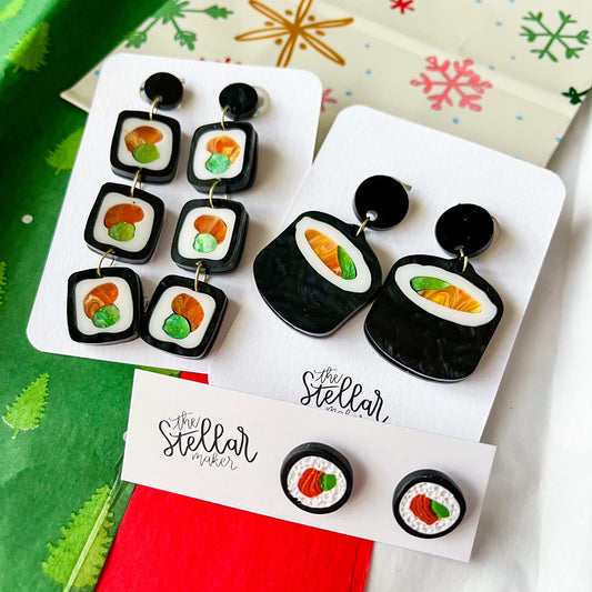 Sushi Date Maki Studs and Dangles